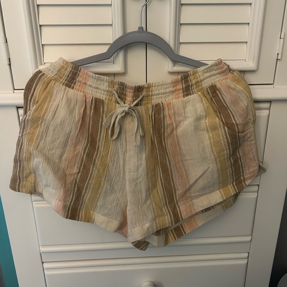 Rip Curl Brown Tan Athletic Shorts High Performance